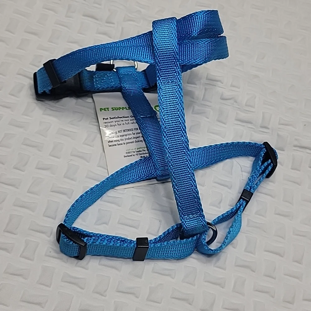 Small blue dog harness - Picture 3 of 4